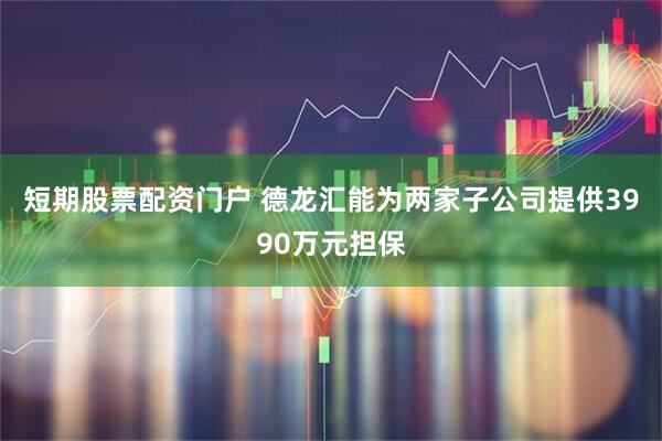 短期股票配资门户 德龙汇能为两家子公司提供3990万元担保